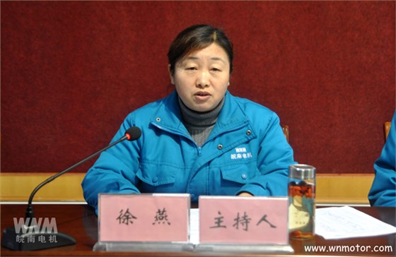 皖南電機(jī)徐燕主持會議 皖南電機(jī)徐燕主持會議