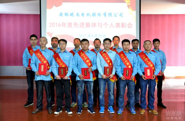 皖南電機(jī)2016年度標(biāo)兵 皖南電機(jī)2016年度標(biāo)兵